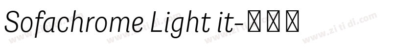 Sofachrome Light it字体转换